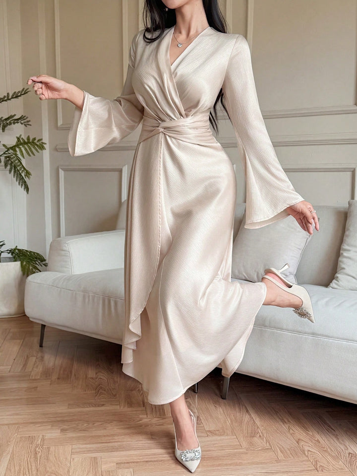 Rochie maxi SHEIN, bej