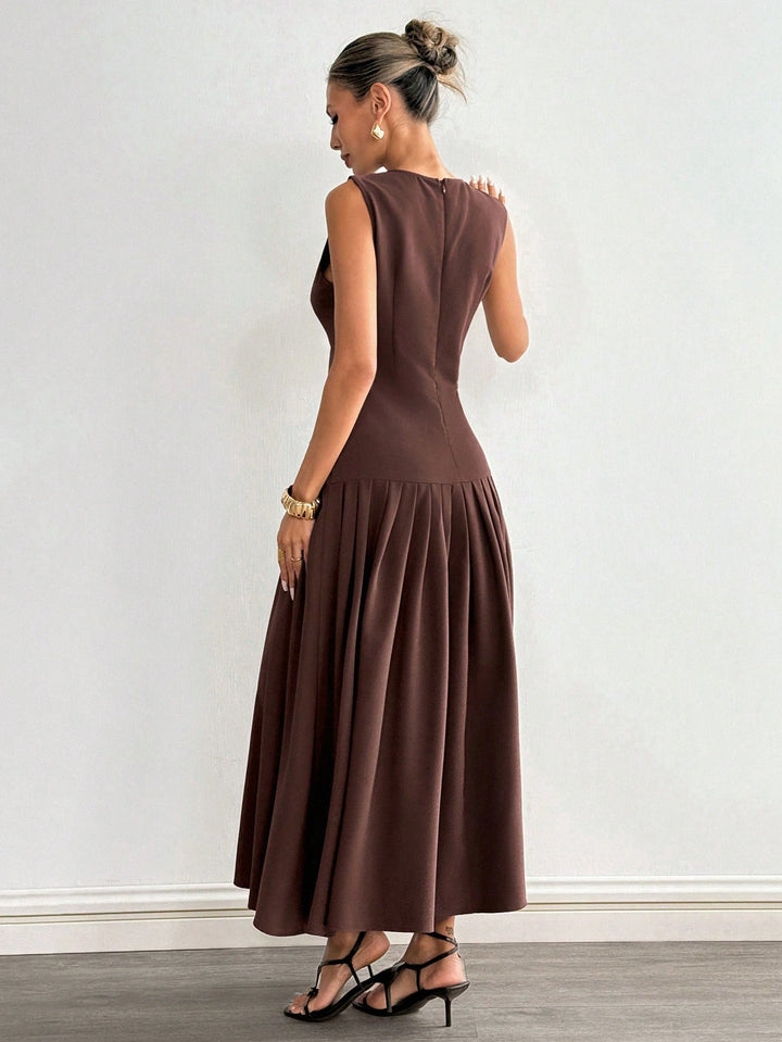 Rochie midi SHEIN, maro