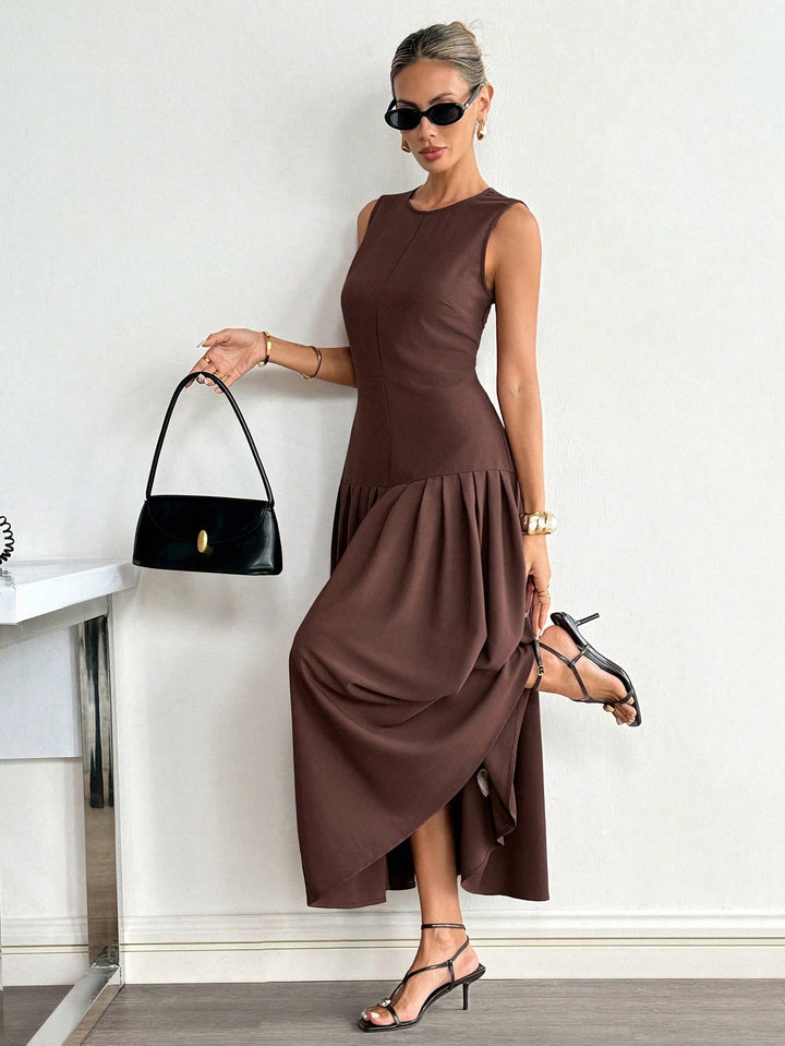 Rochie midi SHEIN, maro