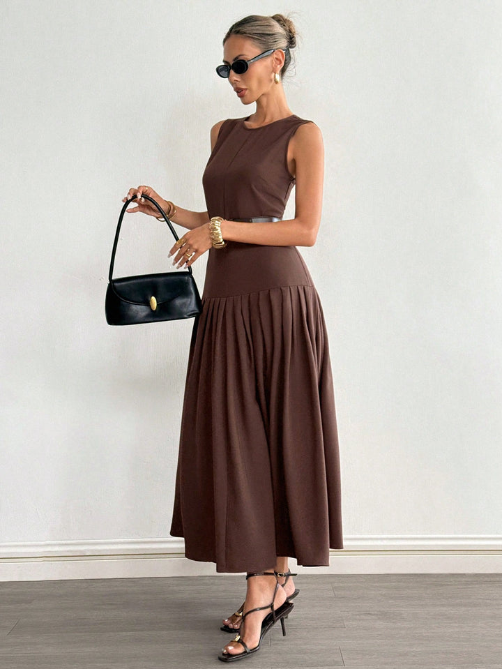 Rochie midi SHEIN, maro