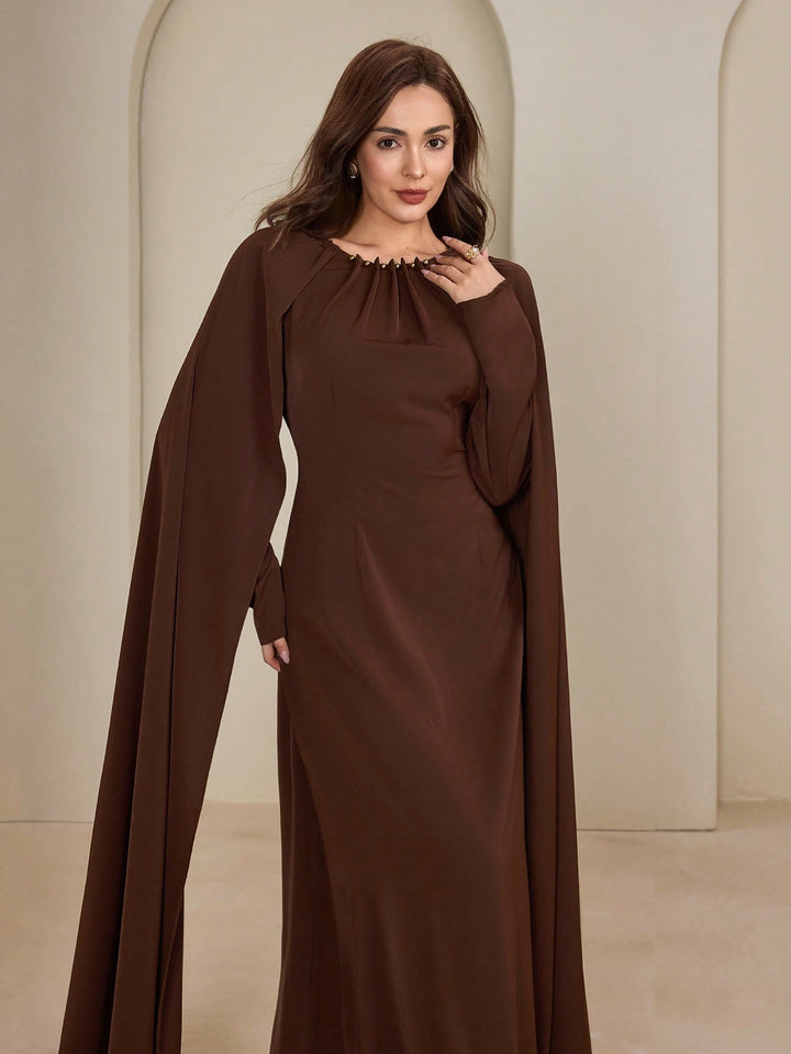 SHEIN maxi ruha, barna