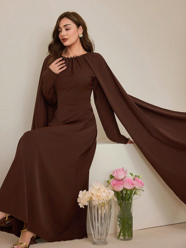 SHEIN maxi ruha, barna