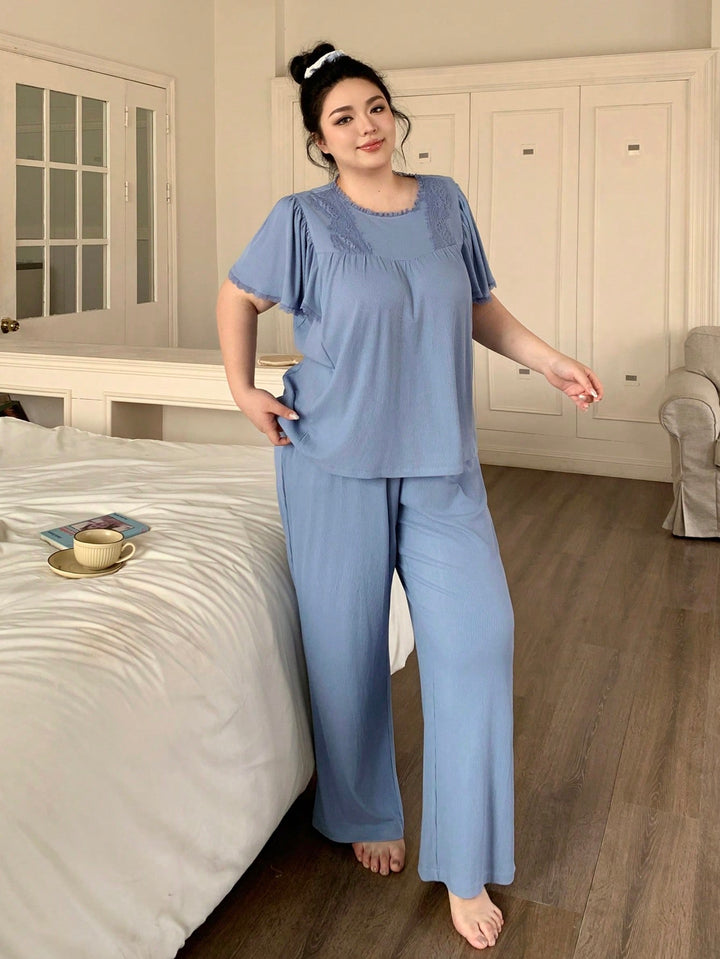 Set pijamale SHEIN, albastru