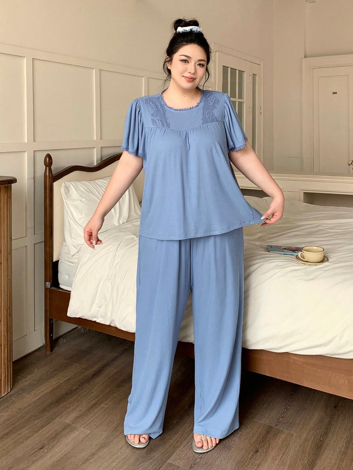 Set pijamale SHEIN, albastru