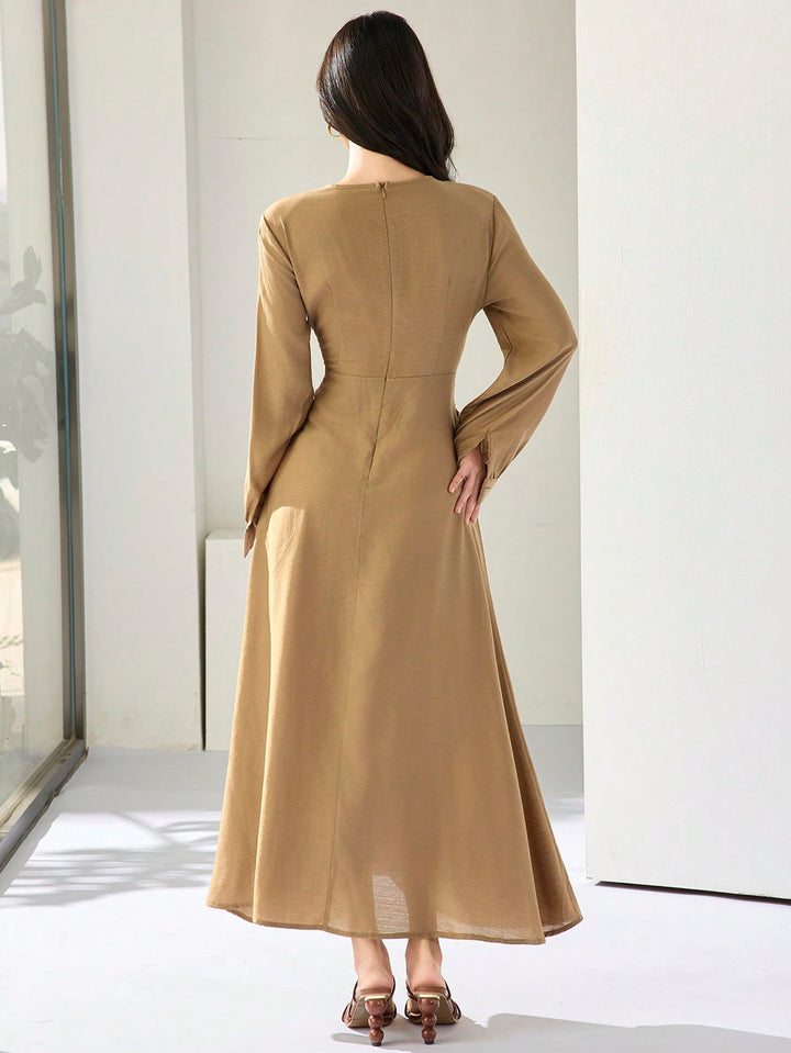 Rochie maxi SHEIN, kaki