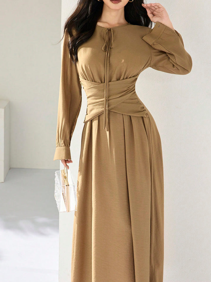 Rochie maxi SHEIN, kaki