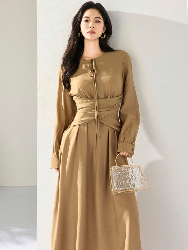 Rochie maxi SHEIN, kaki