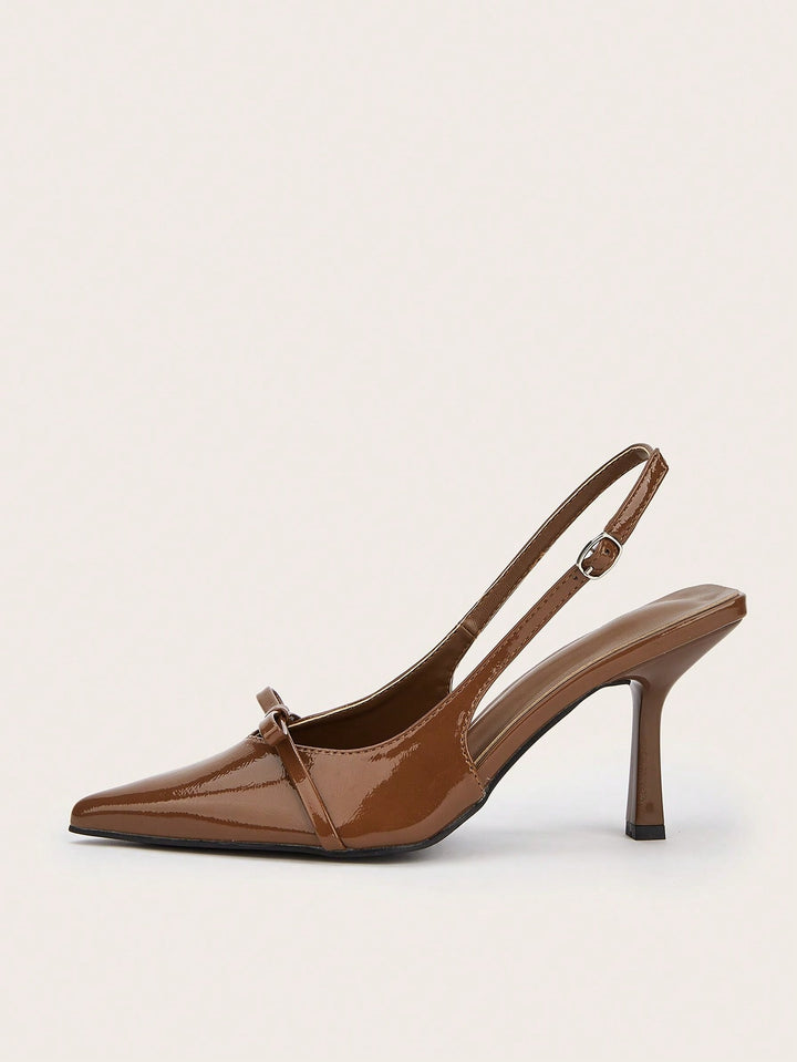 Pantofi cu toc SHEIN, maro