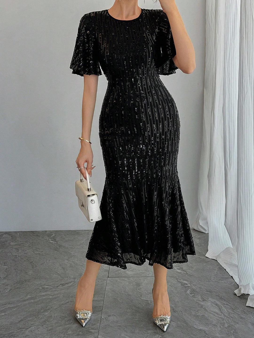 Rochie midi SHEIN, negru