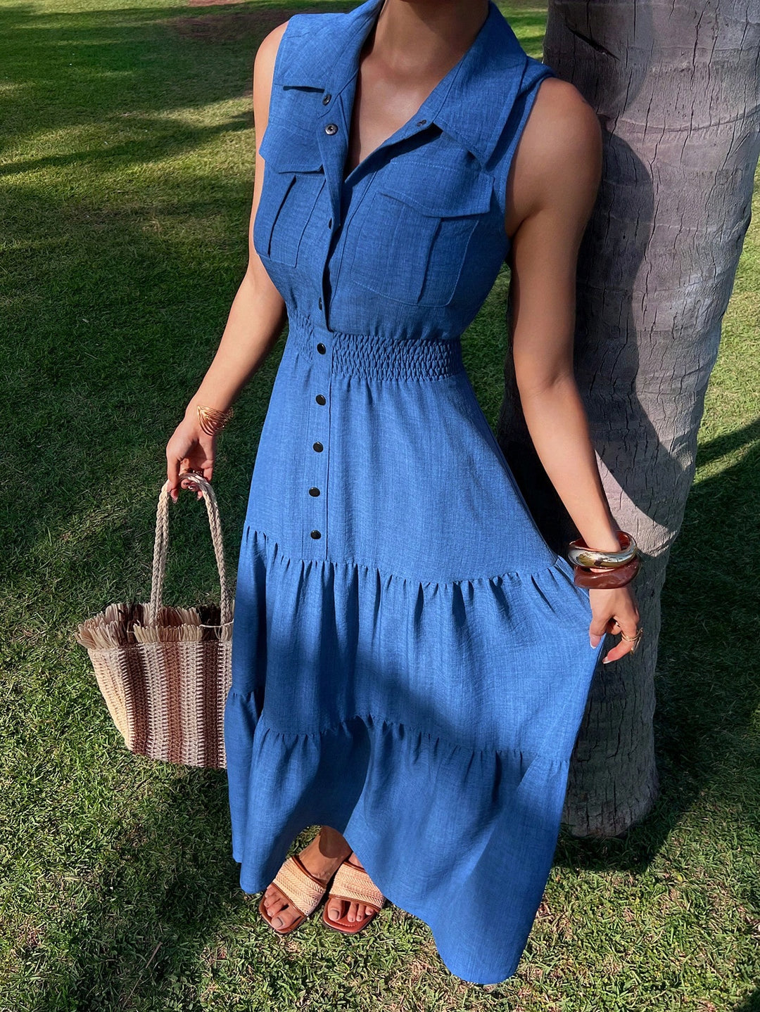 Rochie midi SHEIN, albastru