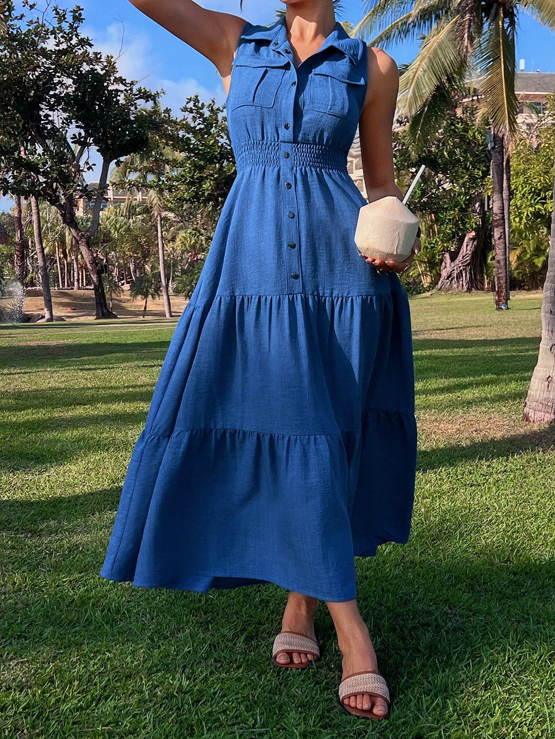 Rochie midi SHEIN, albastru