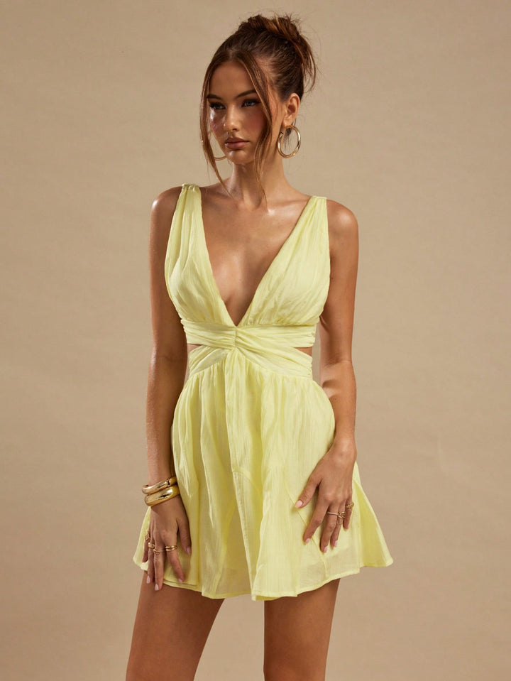 Rochie mini SHEIN, galben