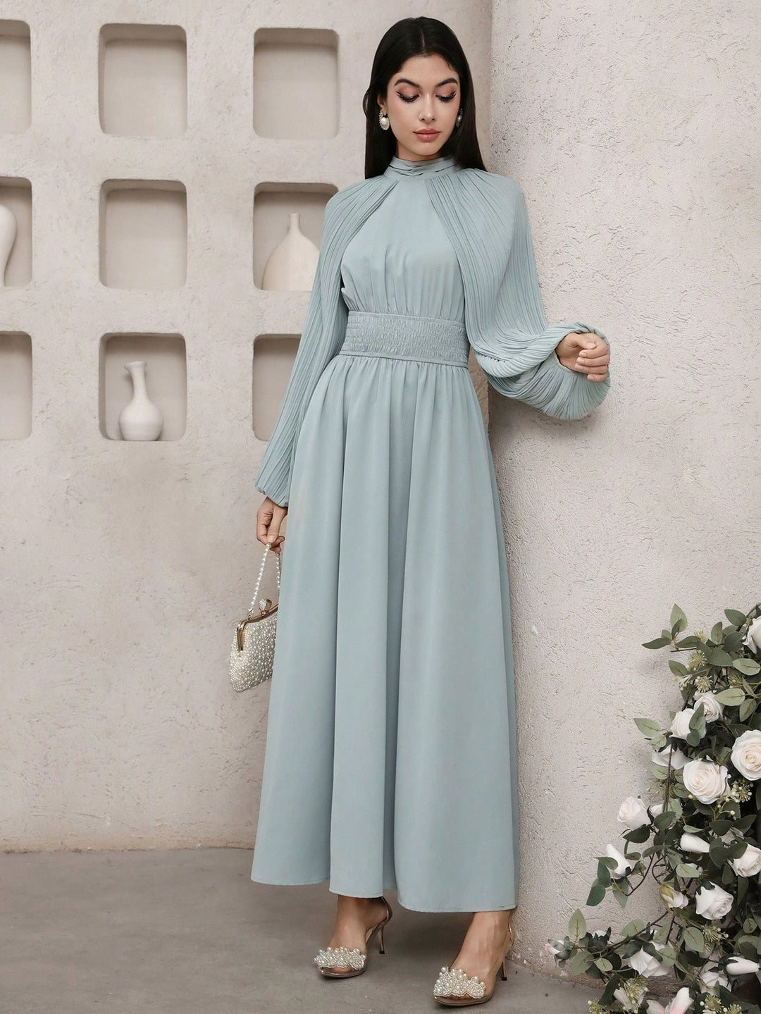 Rochie maxi SHEIN, kaki