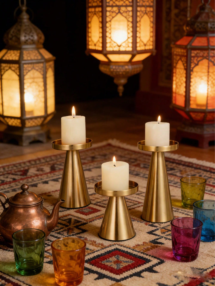 Set suport lumânare SHEIN, auriu