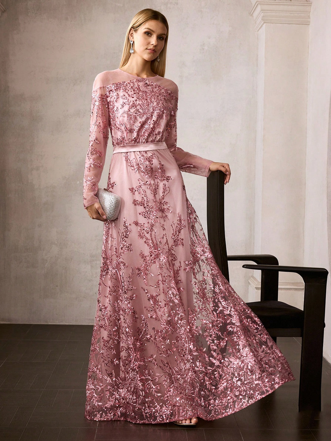 Rochie de ocazie SHEIN, roz