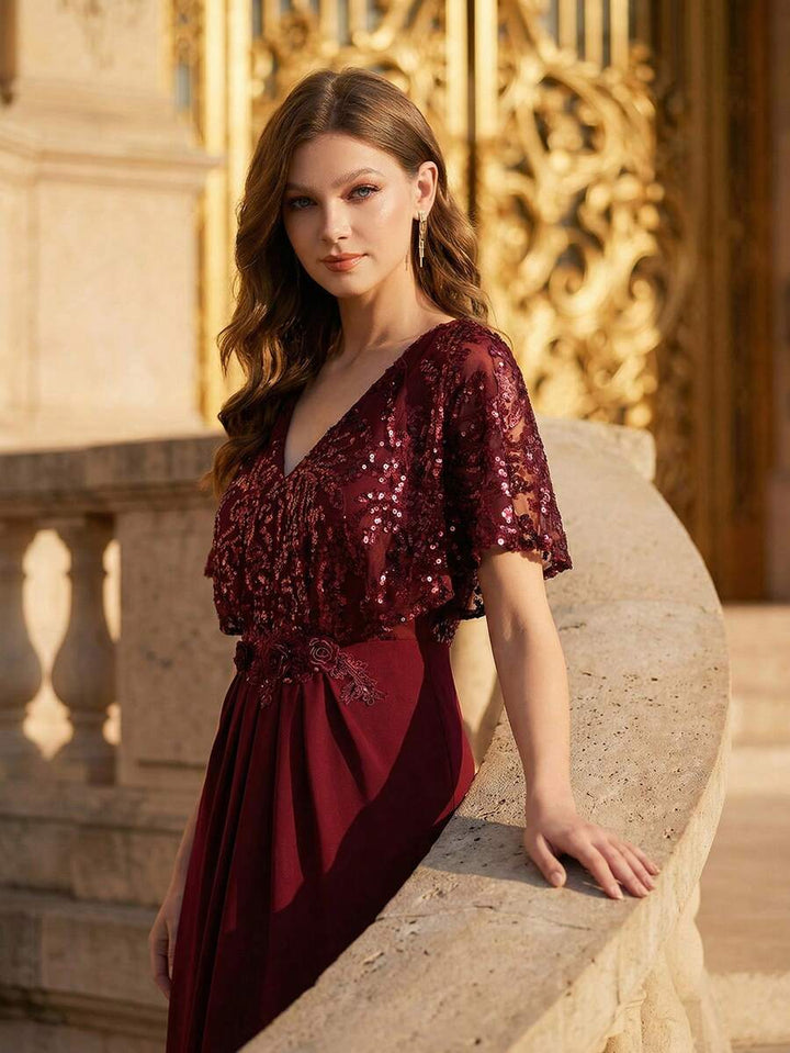 Rochie de ocazie SHEIN, vișiniu