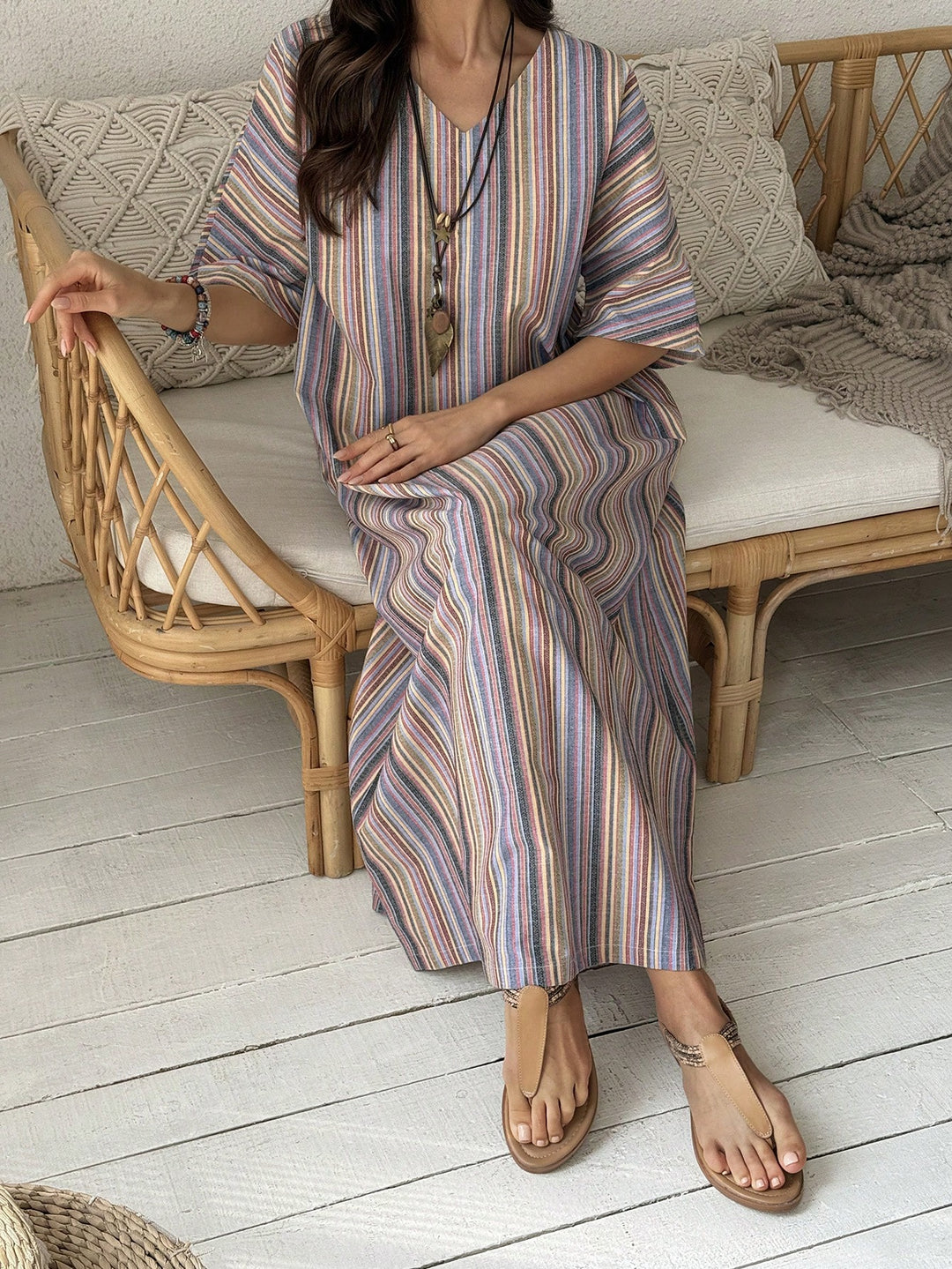 Rochie maxi SHEIN, mix culori