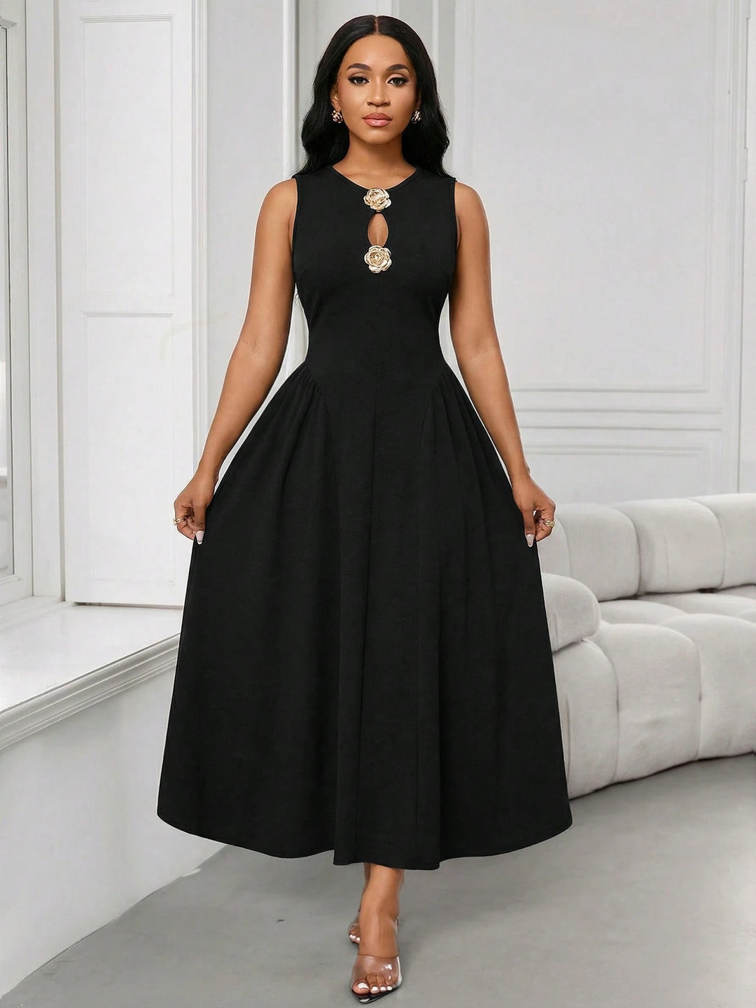 Rochie maxi SHEIN, negru