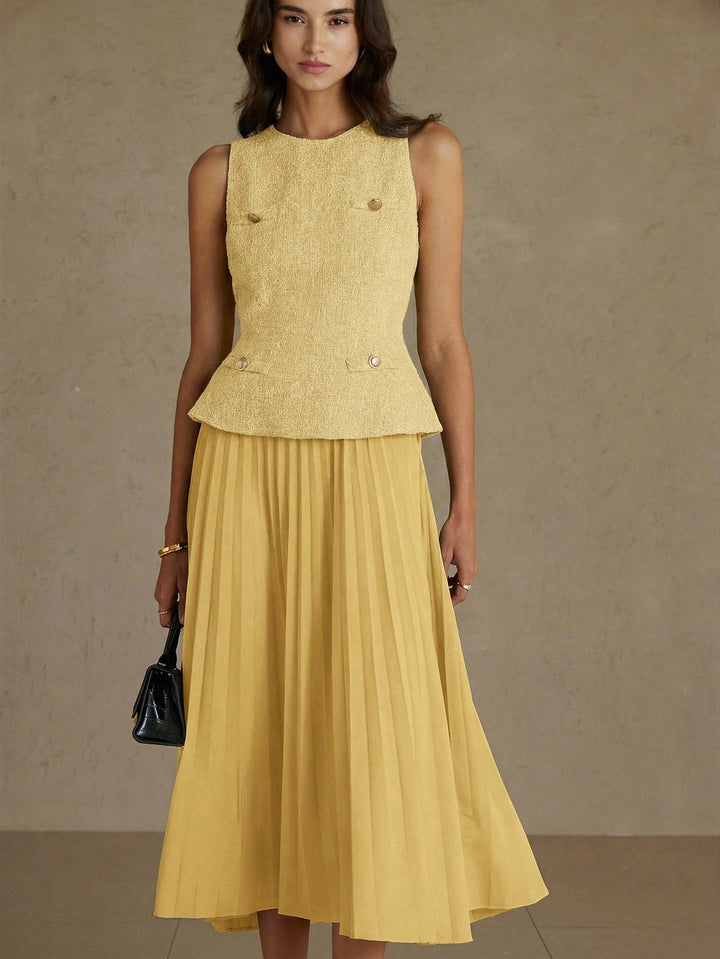 Rochie maxi SHEIN, galben