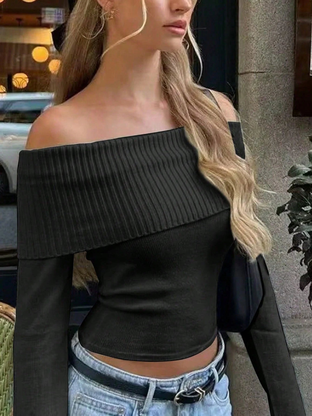 SHEIN blúz, fekete