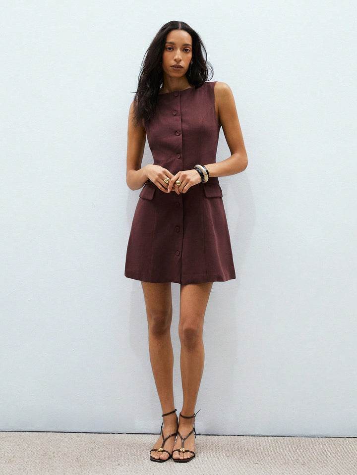 Rochie scurtă SHEIN, maro
