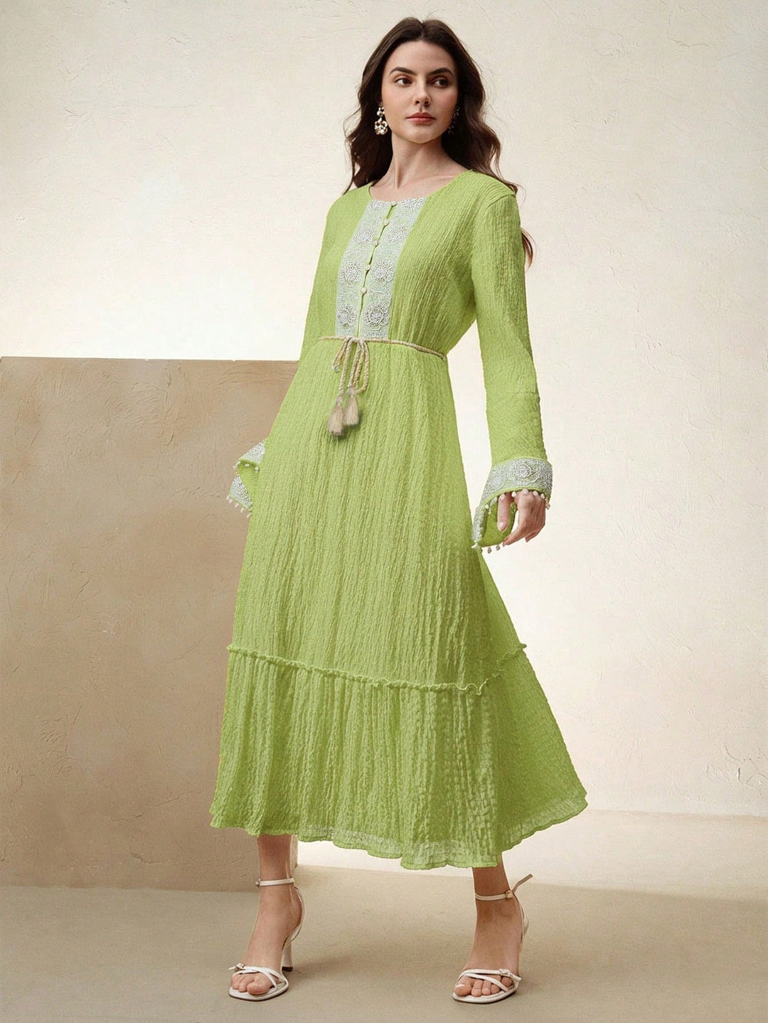Rochie midi SHEIN, verde