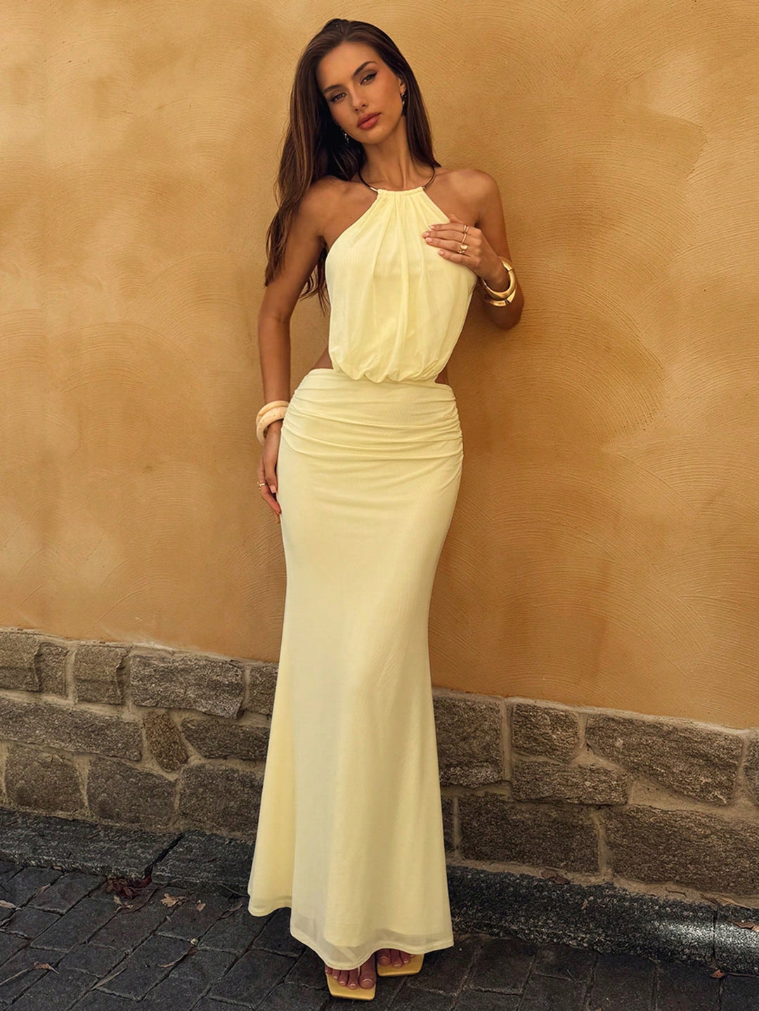 Rochie maxi SHEIN, galben