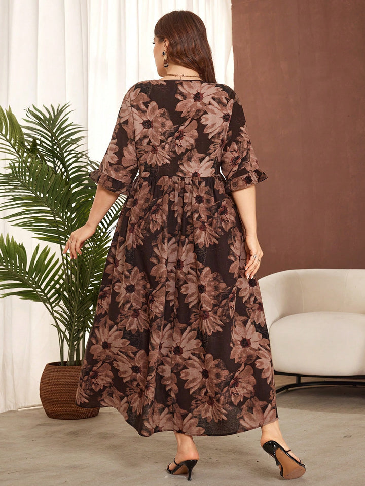 Rochie maxi SHEIN, maro
