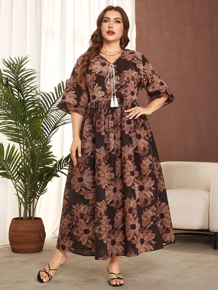 Rochie maxi SHEIN, maro