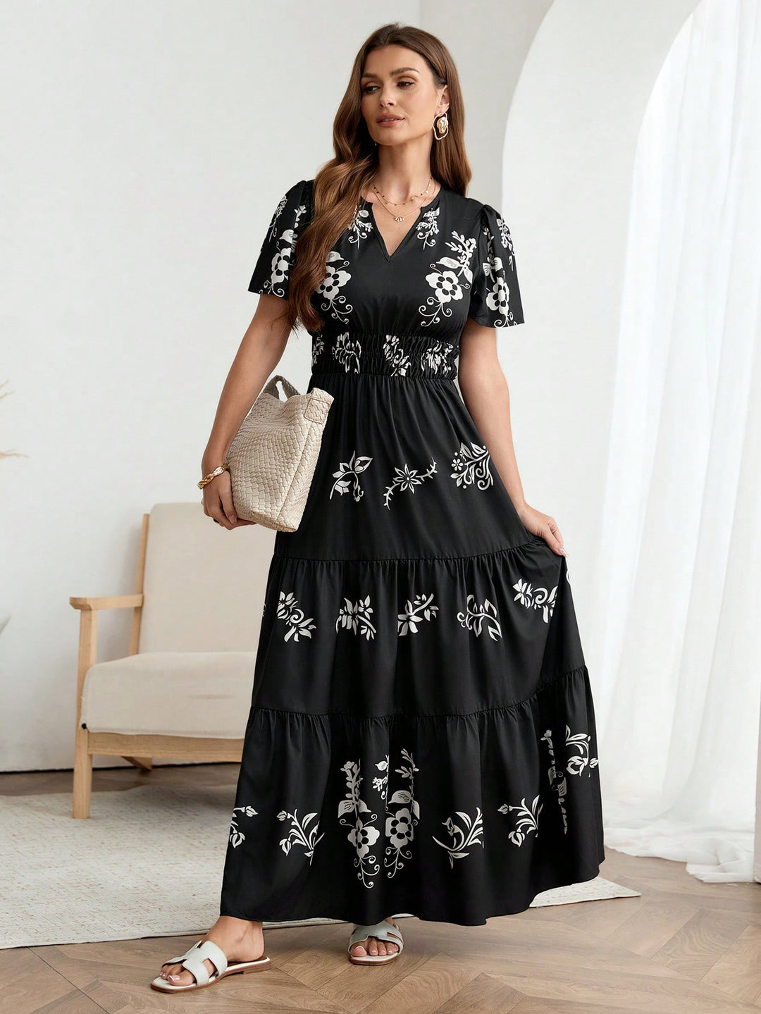 Rochie midi SHEIN, mix culori