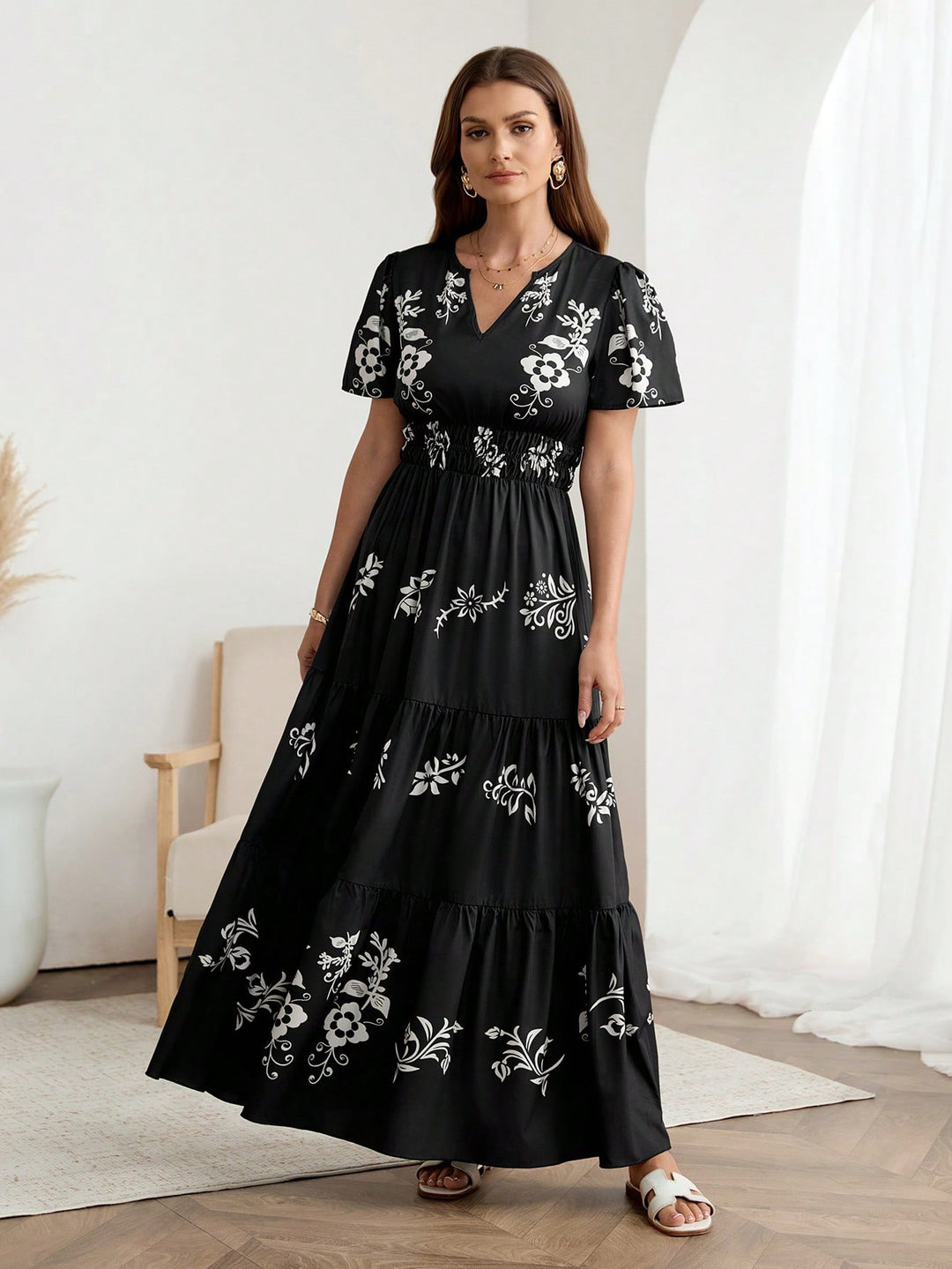 Rochie midi SHEIN, mix culori