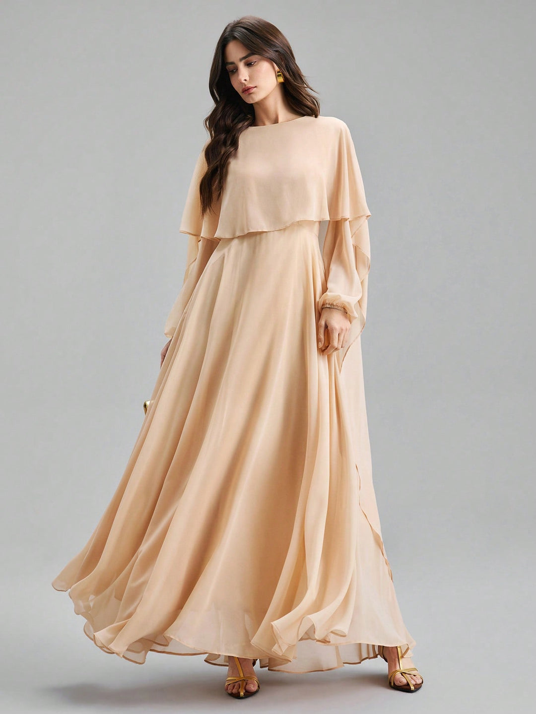 Rochie maxi SHEIN, bej