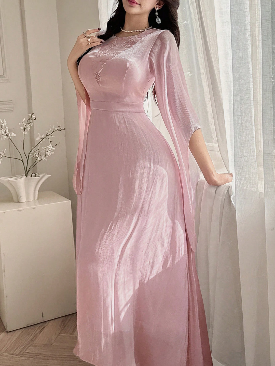 Rochie maxi SHEIN, roz