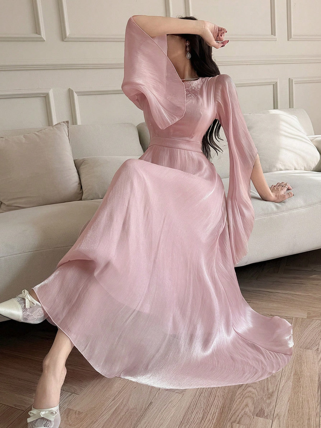 Rochie maxi SHEIN, roz