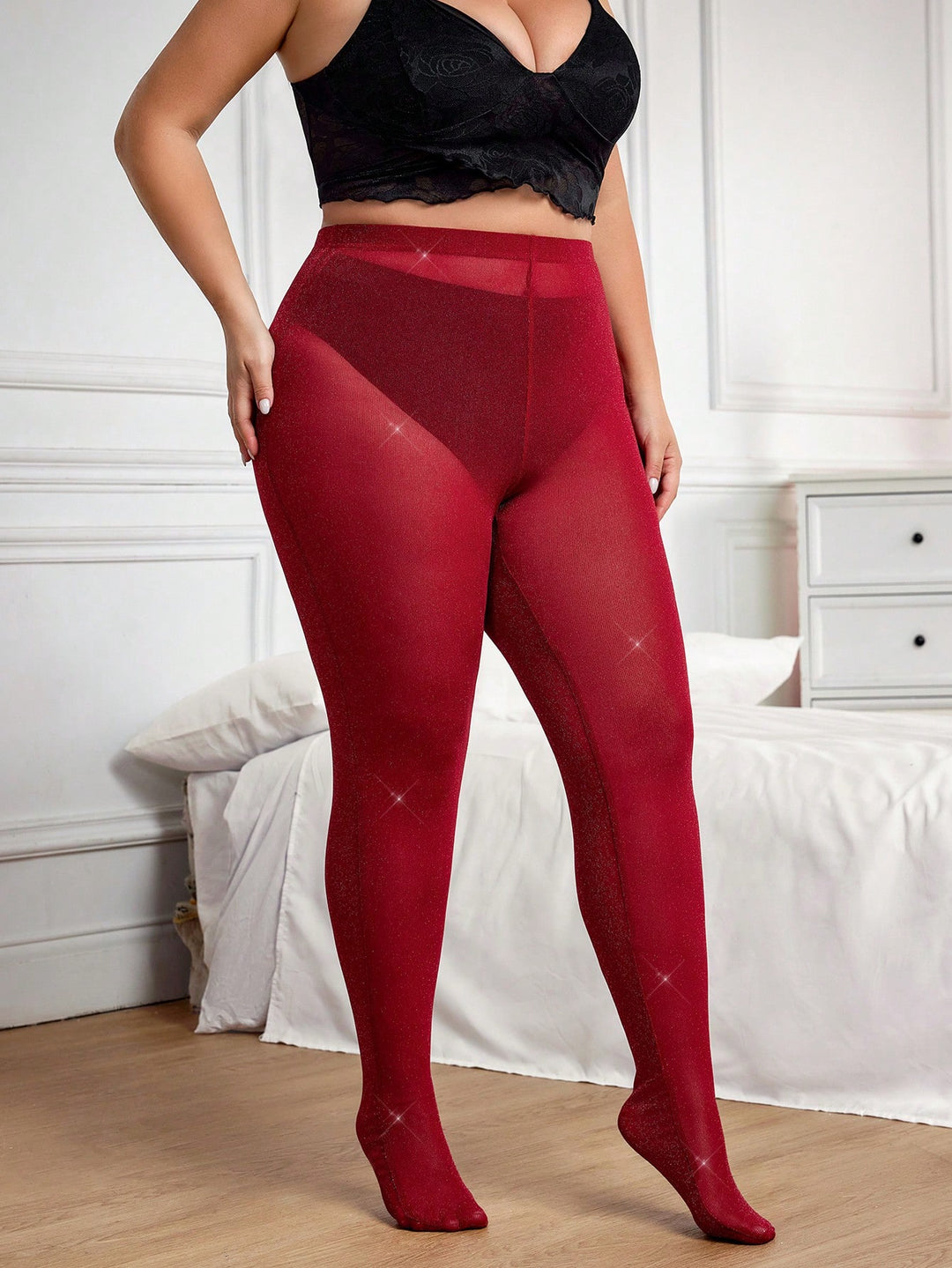 Pantaloni SHEIN, vișiniu