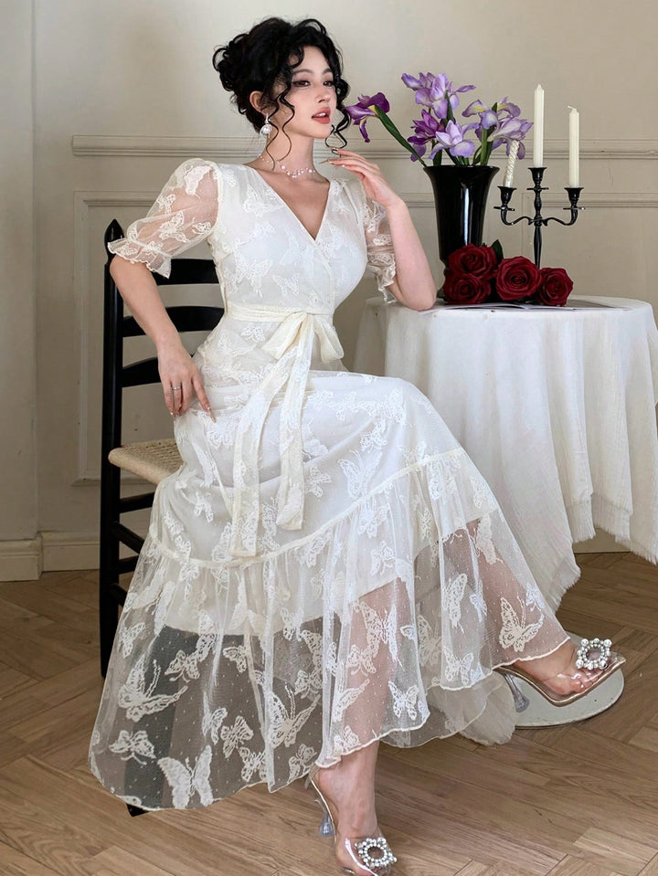 Rochie midi SHEIN, bej