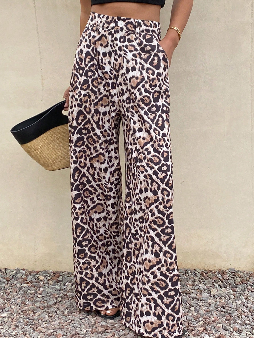 Pantaloni SHEIN, maro