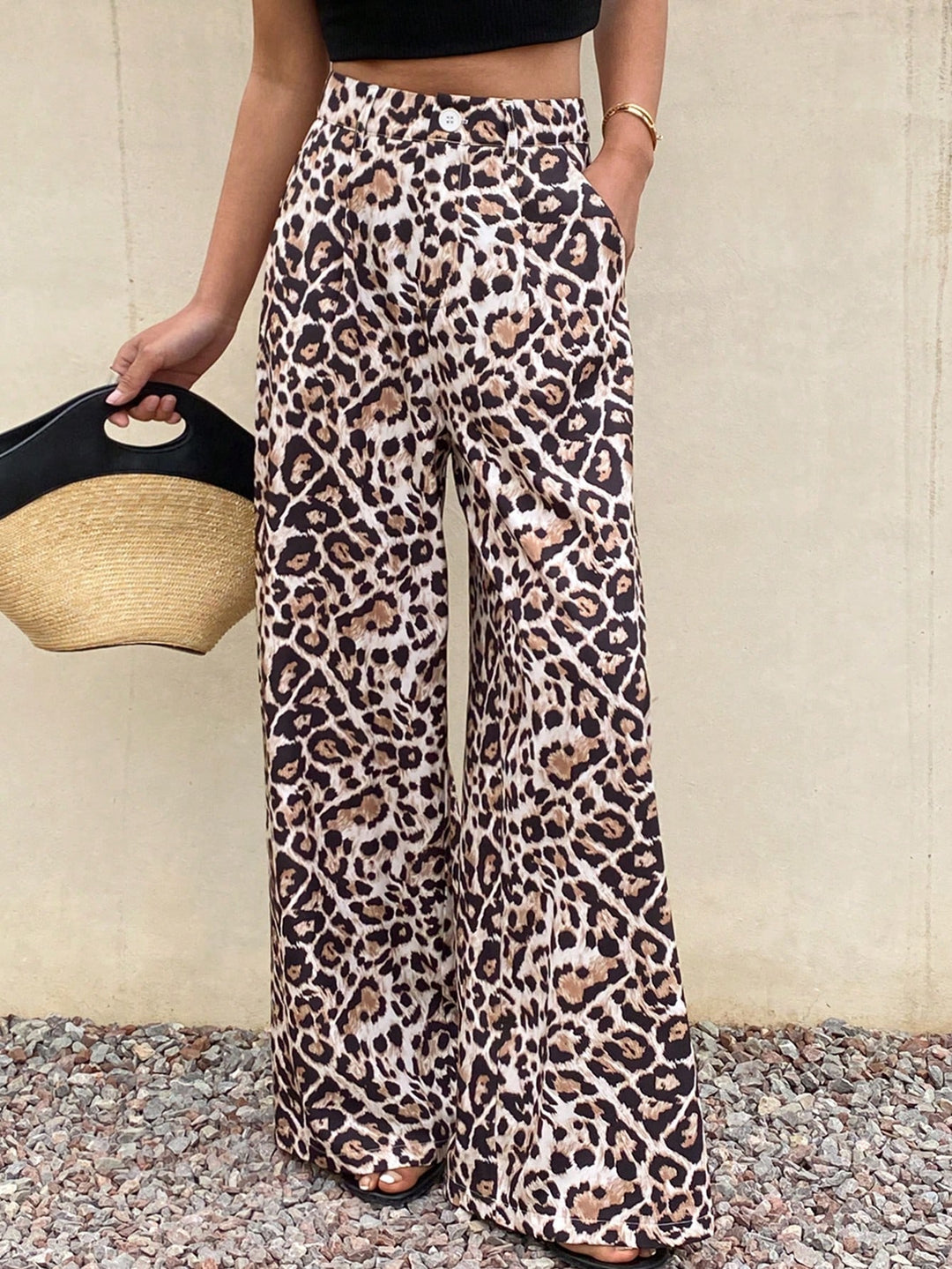 Pantaloni SHEIN, maro