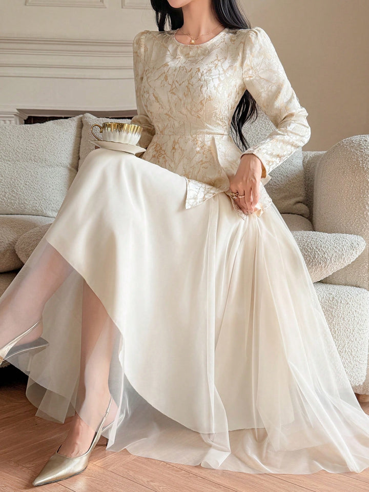 SHEIN maxi ruha, bézs