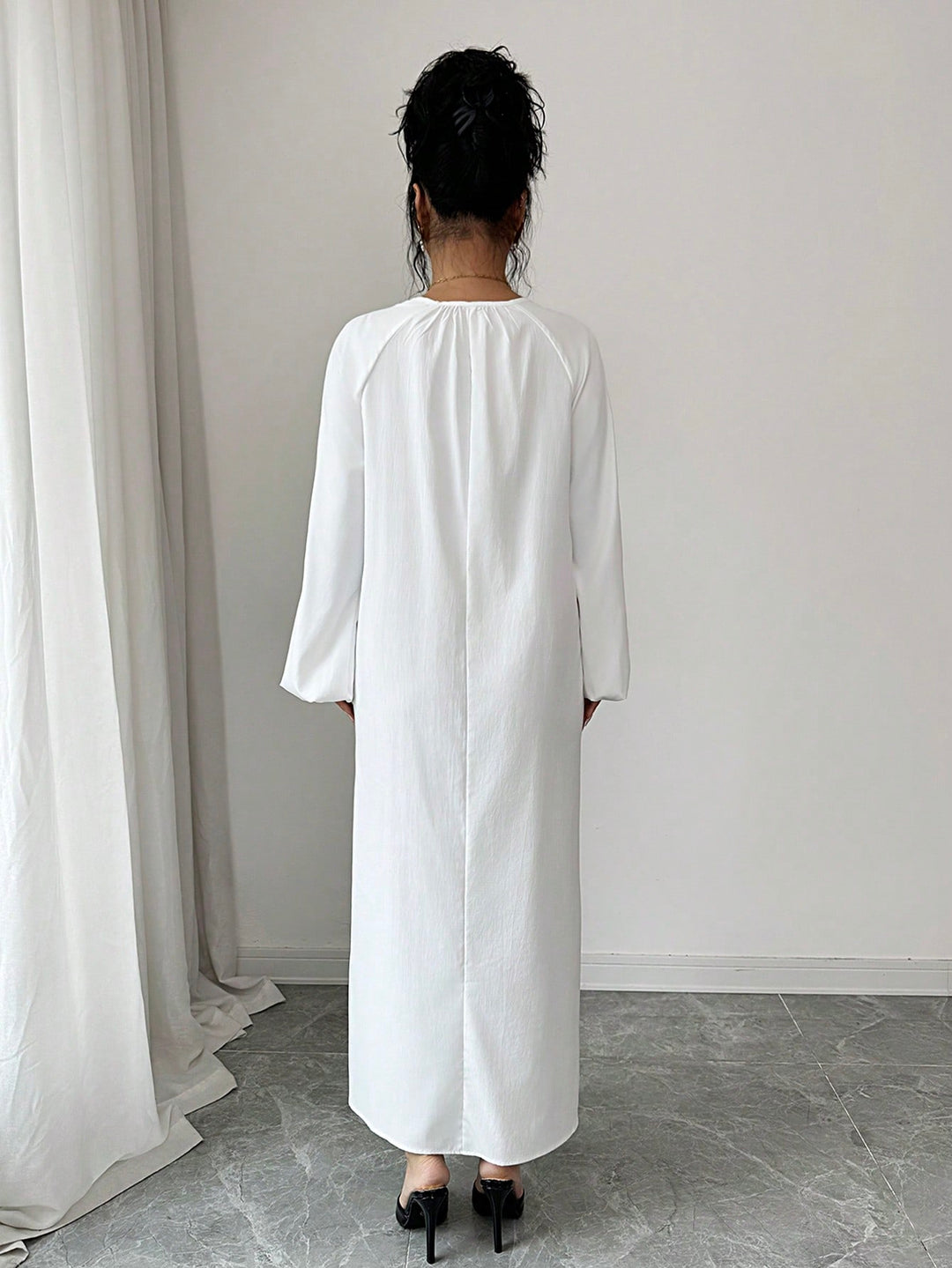 SHEIN maxi ruha, fehér