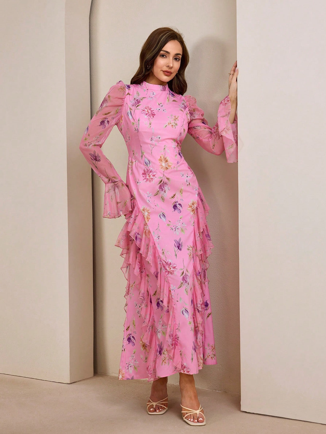 Rochie maxi SHEIN, roz