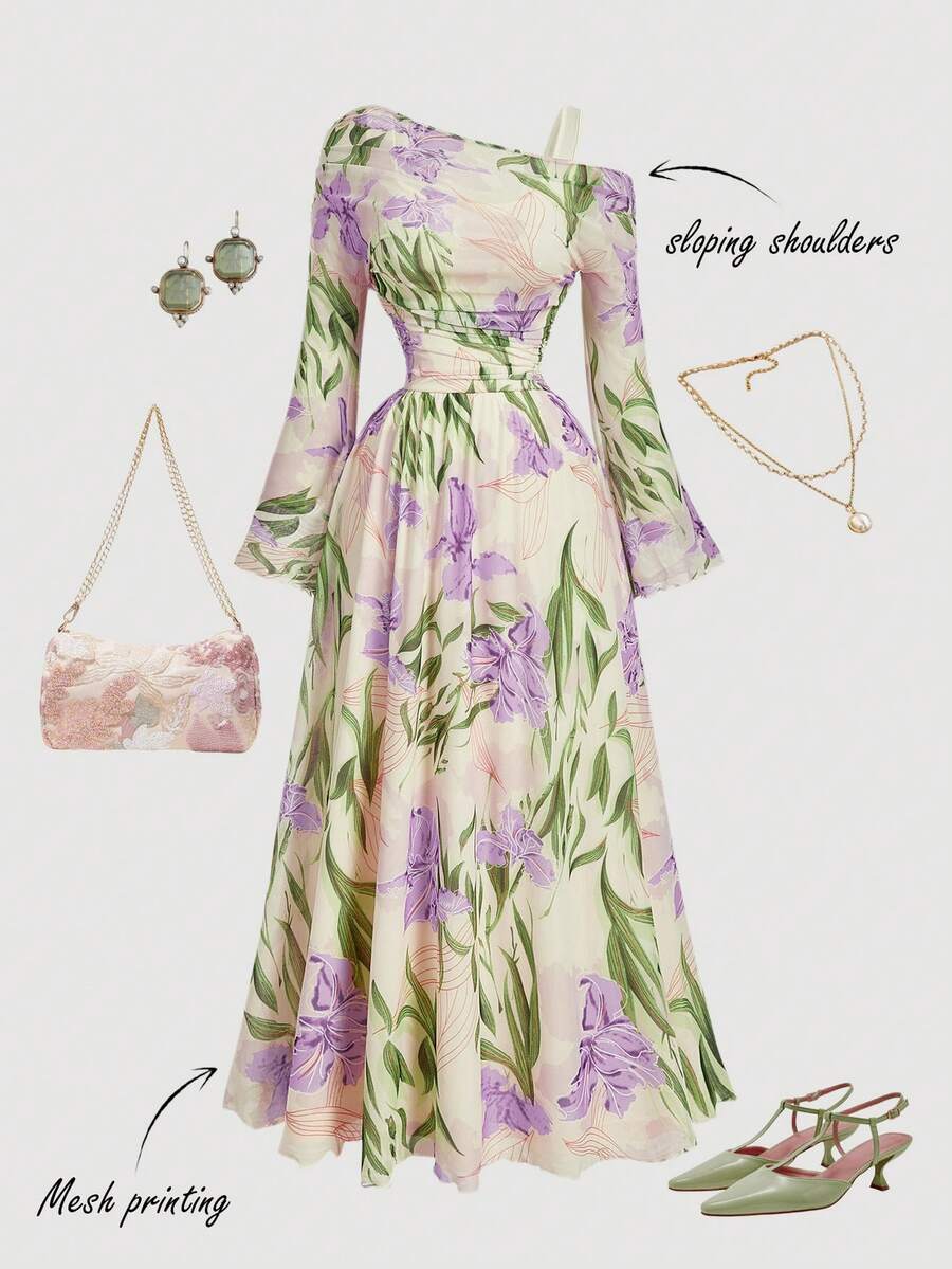 Rochie maxi SHEIN, mix culori