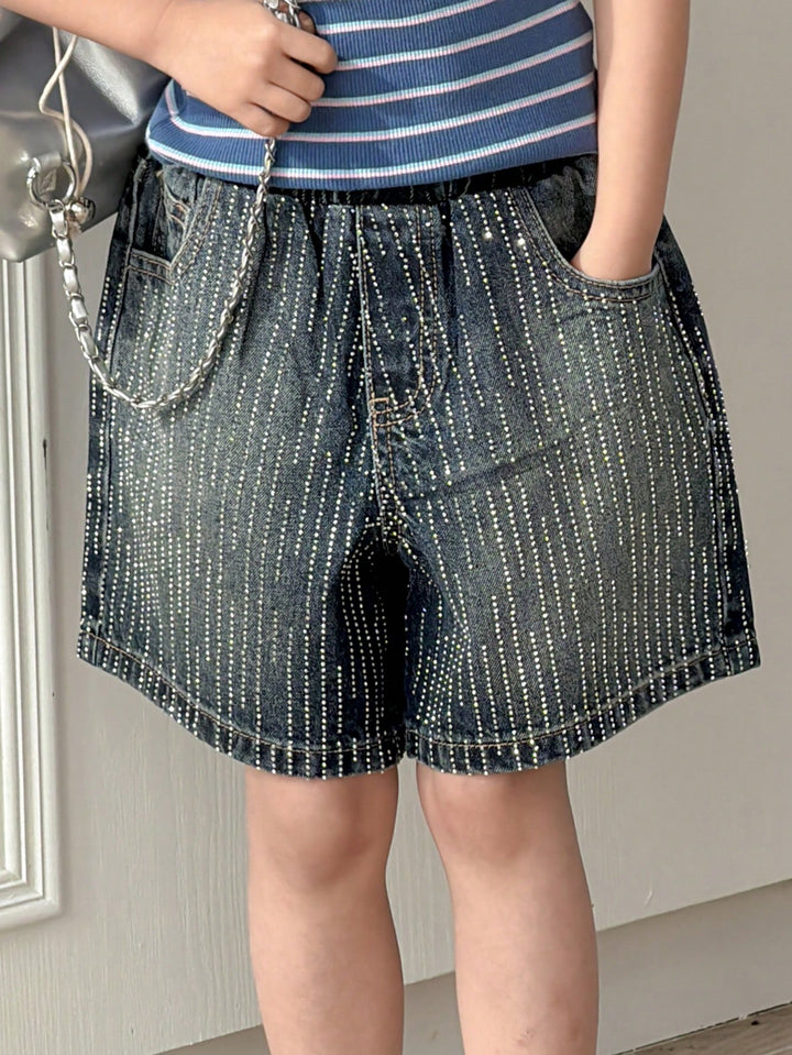 Pantaloni scurți SHEIN, albastru