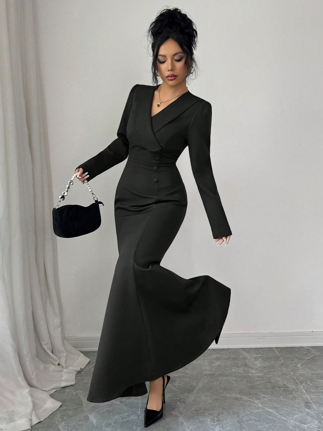 Rochie maxi SHEIN, negru