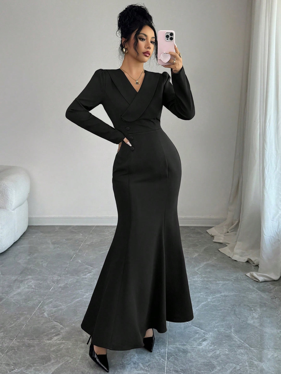 Rochie maxi SHEIN, negru