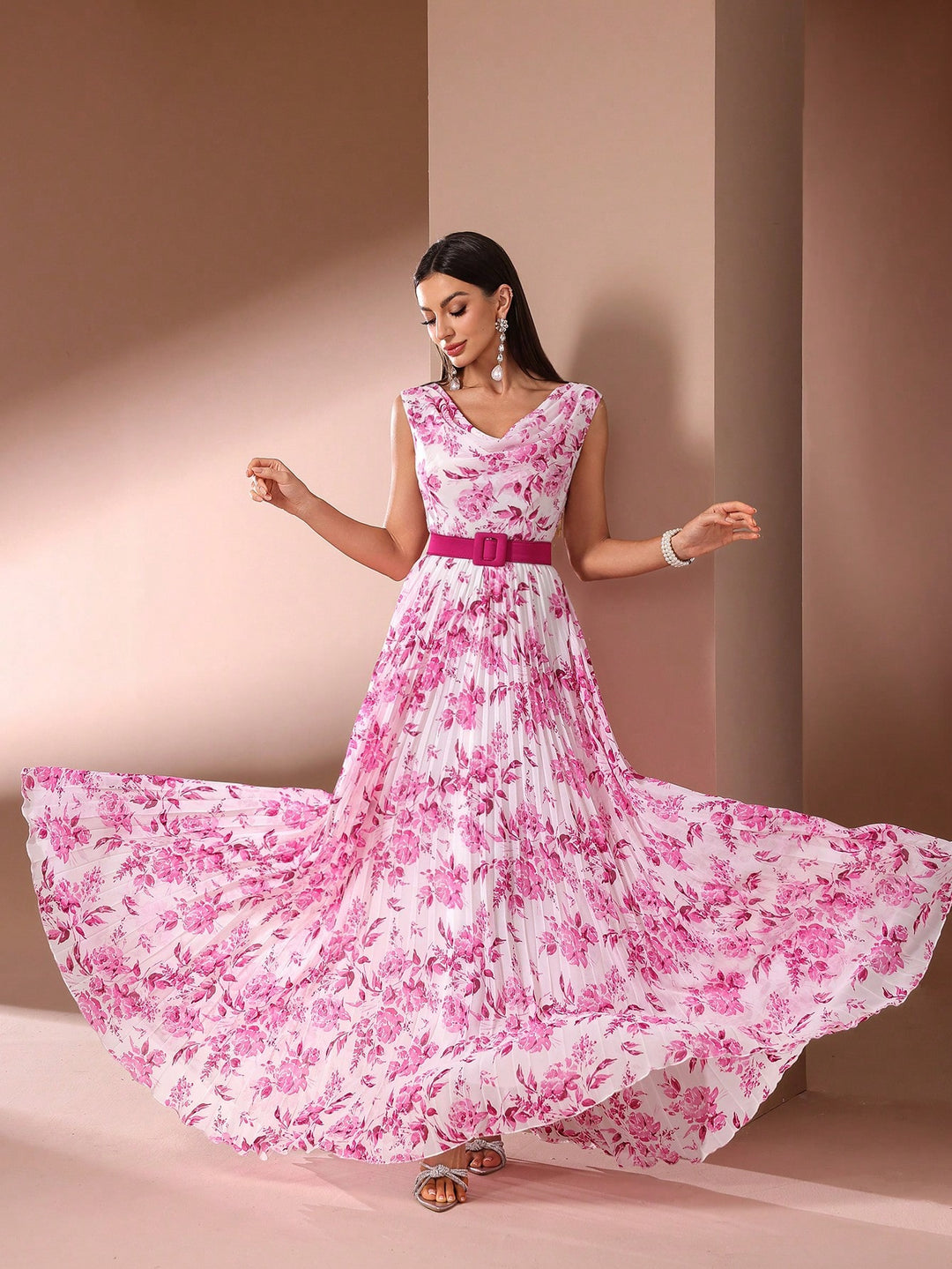 Rochie maxi SHEIN, roz