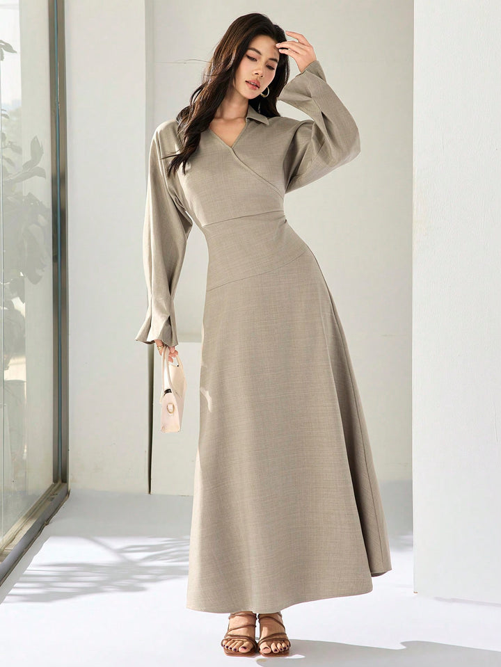 Rochie maxi SHEIN, kaki