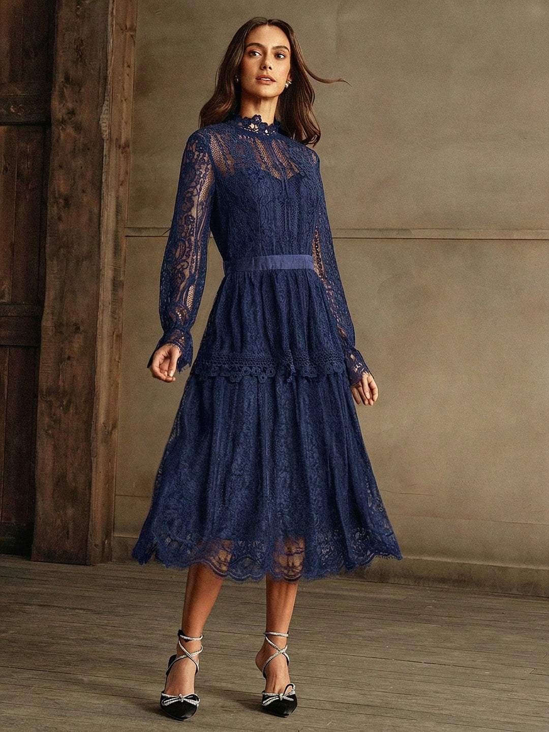 Rochie midi SHEIN, albastru