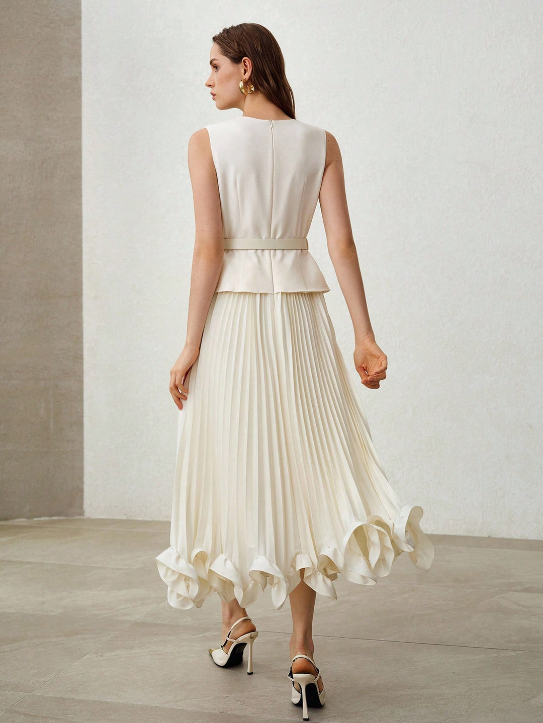 Rochie maxi SHEIN, bej