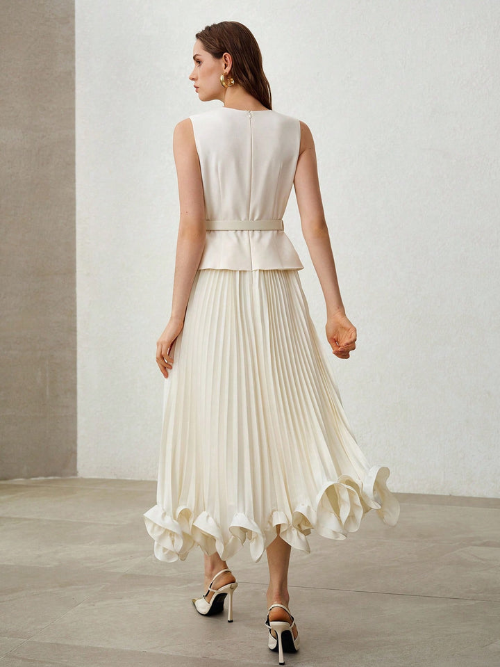 Rochie maxi SHEIN, bej